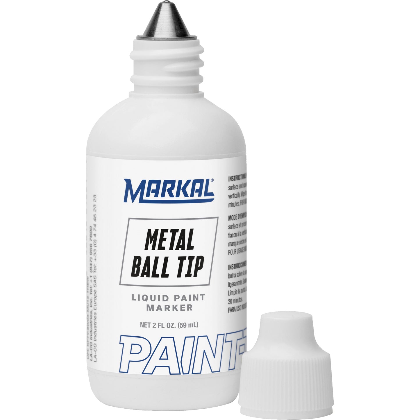 Paint-Riter® Metal Ball Tip, Liquid, White