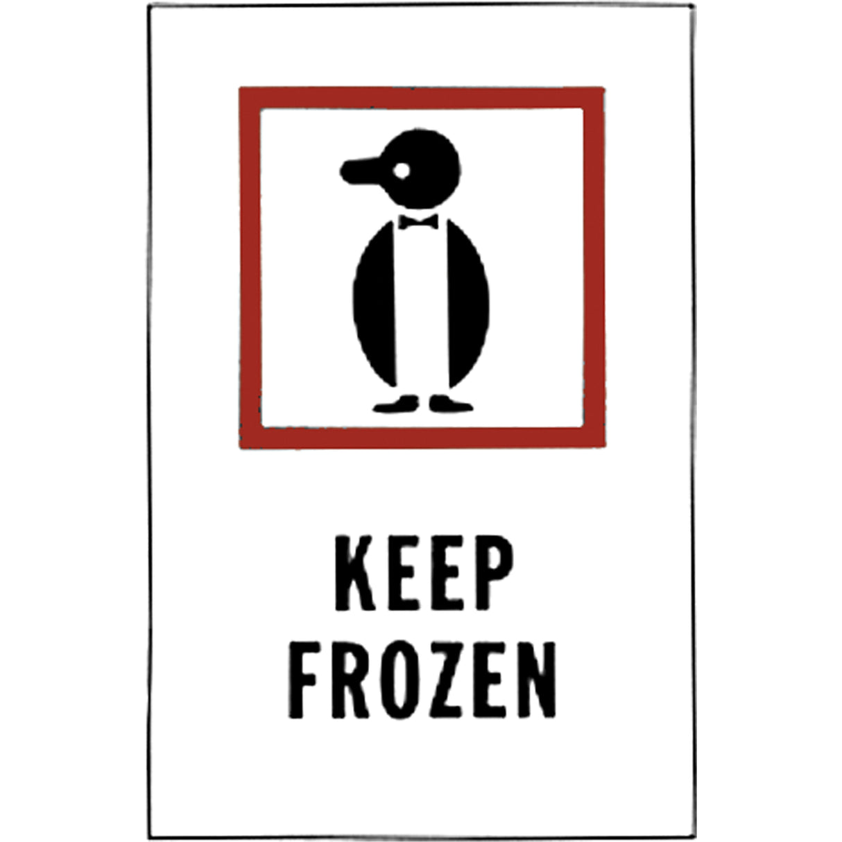 "Keep Frozen" Special Handling Labels, 6" L x 4" W, Red on White