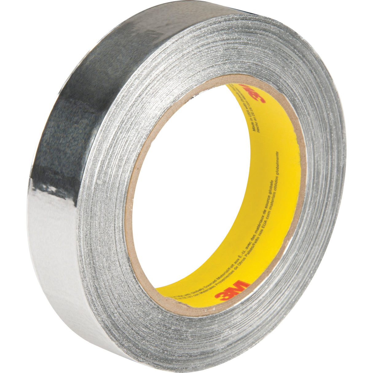 425 Aluminum Foil Tape, 4.6 mils Thick, 25.4 mm (1") x 54.86 m (180')