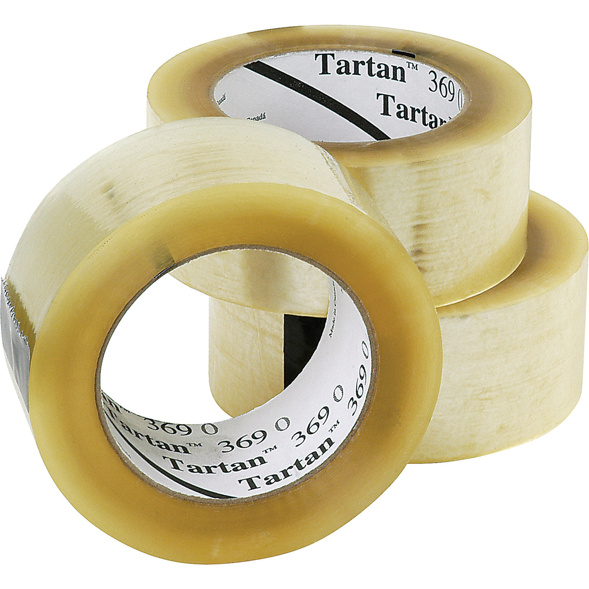 Tartan™ 369 Box Sealing Tape, Acrylic Adhesive, 1.6 mils, 48 mm (1-22/25") x 132 m (432')