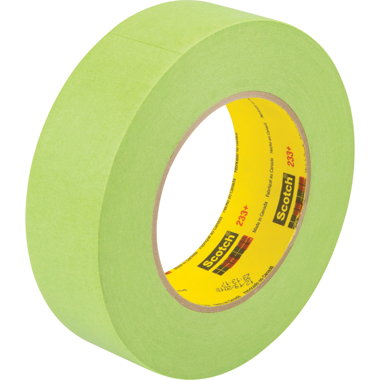 Scotch® 233 Masking Tape, 36 mm (1-1/2") x 55 m (180'), Green