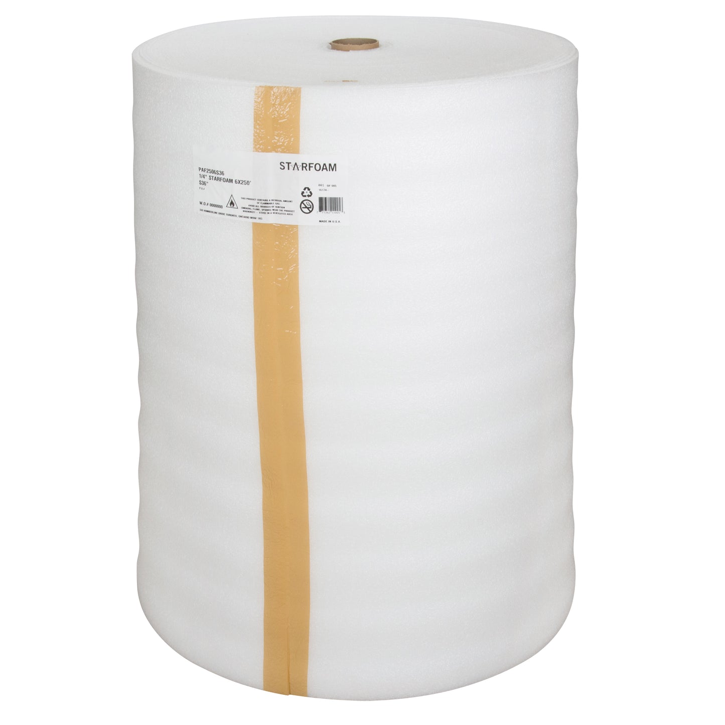 Air Foam Roll, Regular, 1/4" Thick, 36" W x 250' L