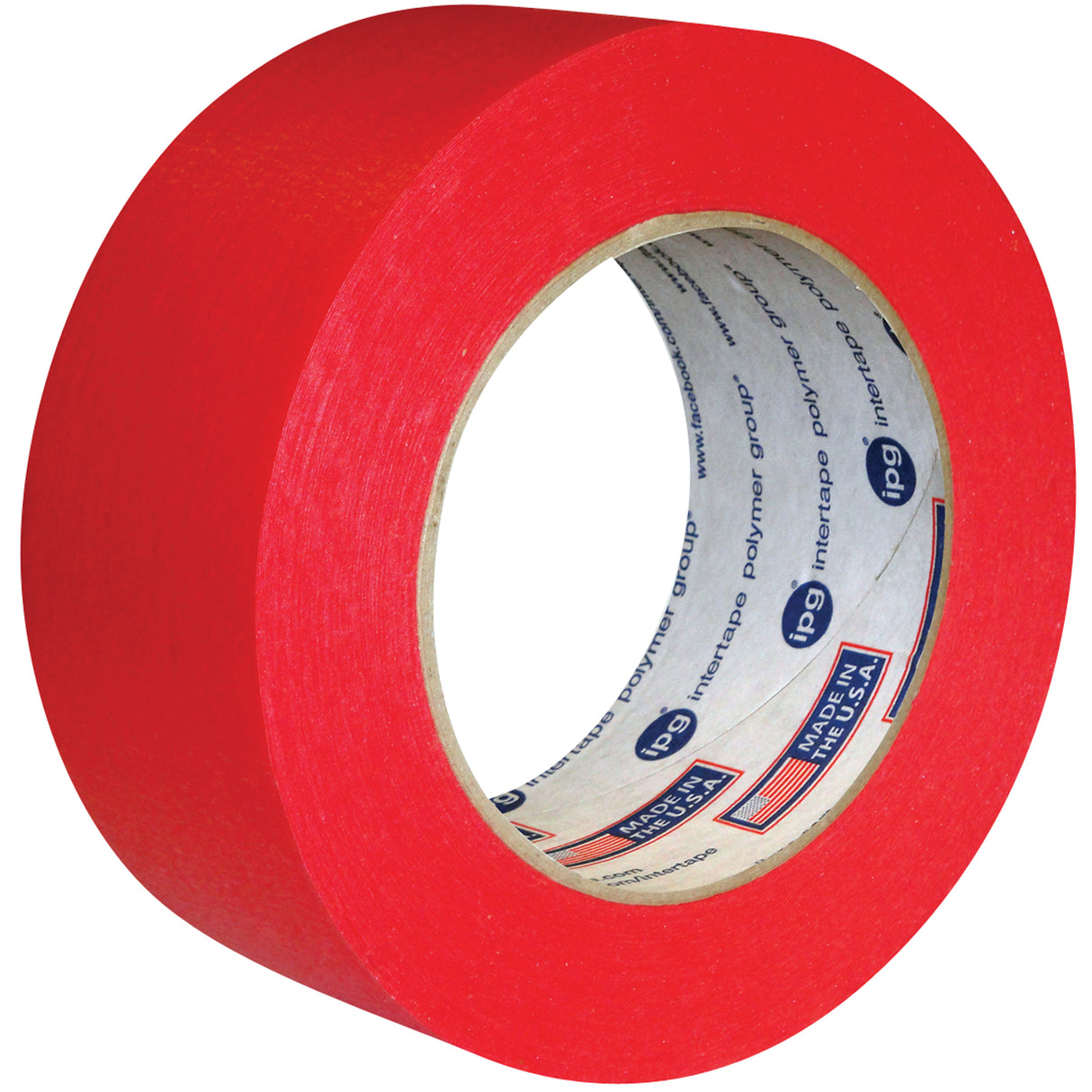 Utility Grade Coloured Masking Tape, 24 mm (1") x 55 m (180'), Red