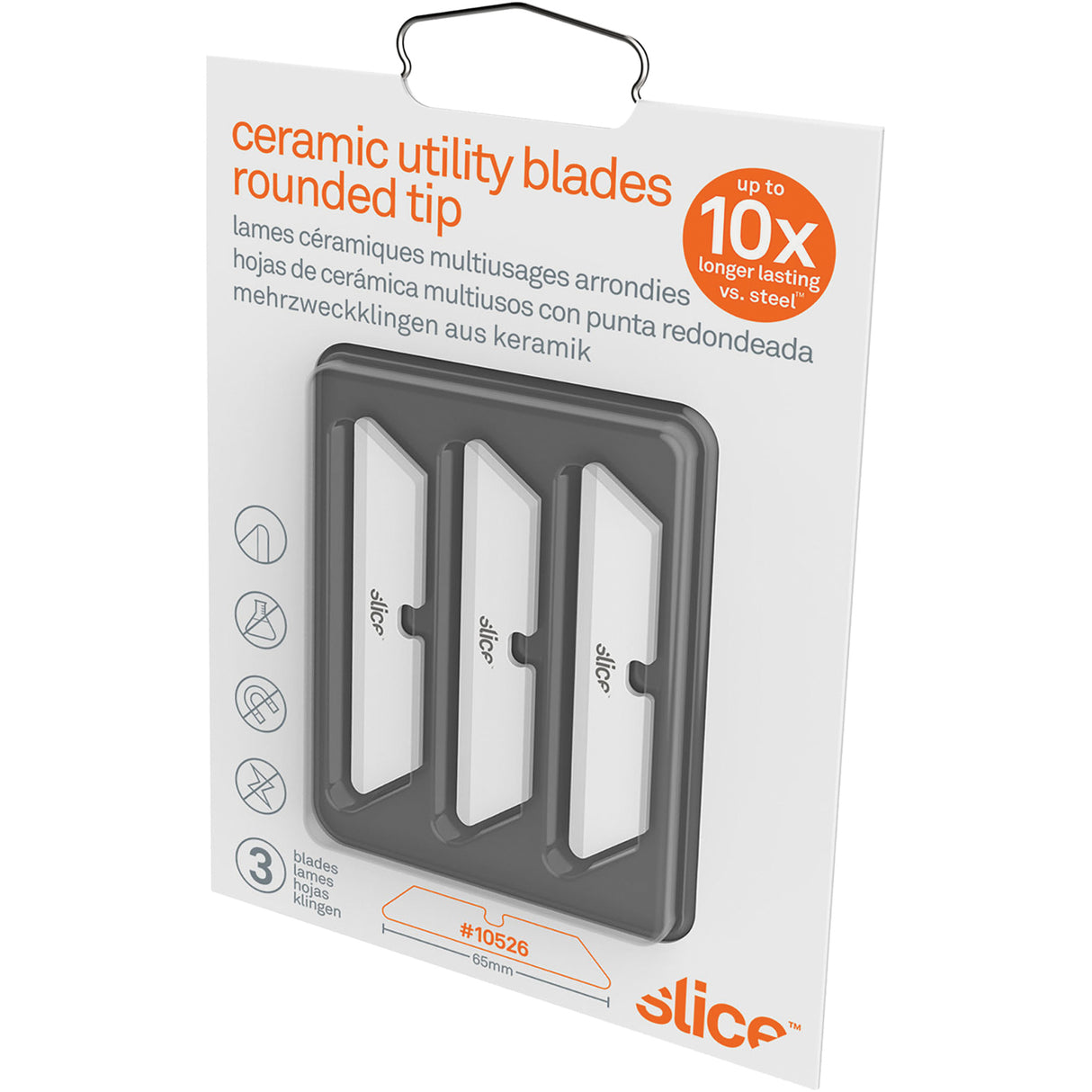 Slice™ Rounded Tip Replacement Blades for Ceramic Utility Knife, Single Style