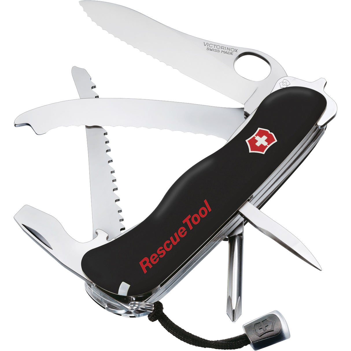 RescueTool Pocket Knife, 12 Functions, 0.3 lbs.