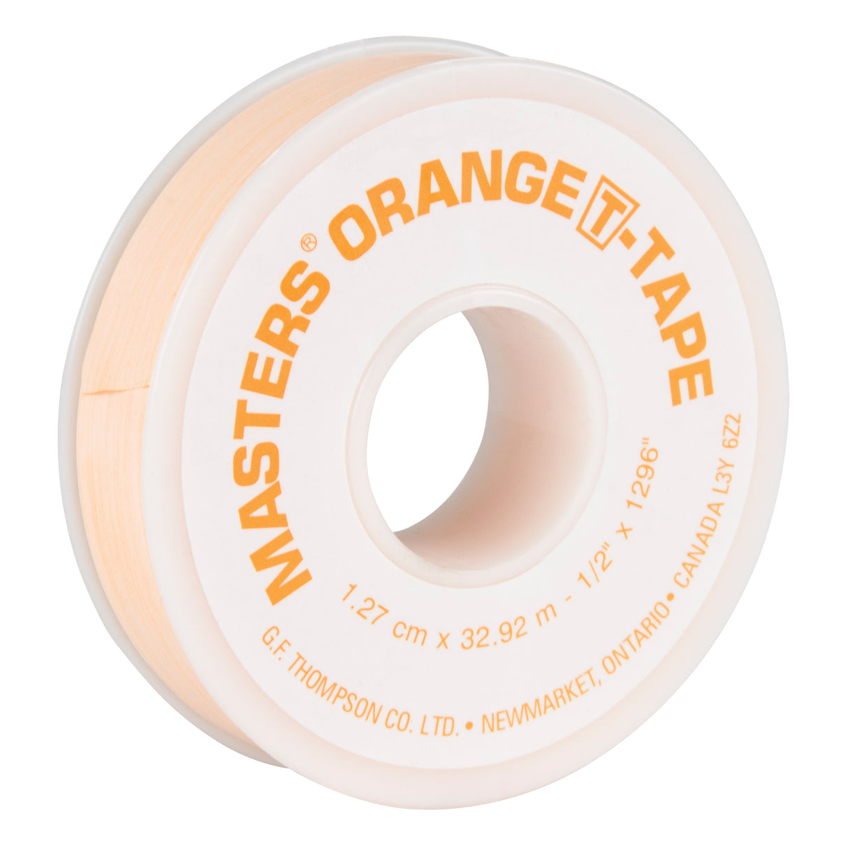 Masters® T-Tape, 1296" L x 1/2" W, Orange
