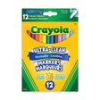 Crayola Ultra-Clean Washable Fine Line Markers, Classic Colours, 12 Count (Case of 12)