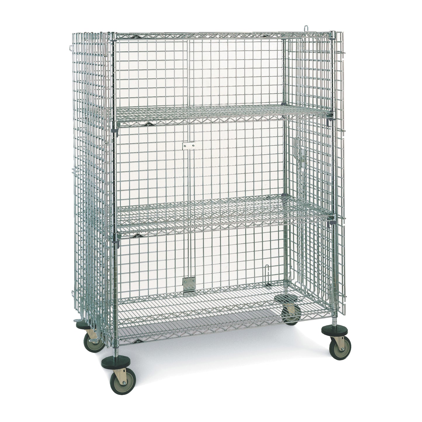 Wire Shelf Cart, Chrome Plated, 21-1/2" x 68-1/2" x 40", 500 lbs. Capacity