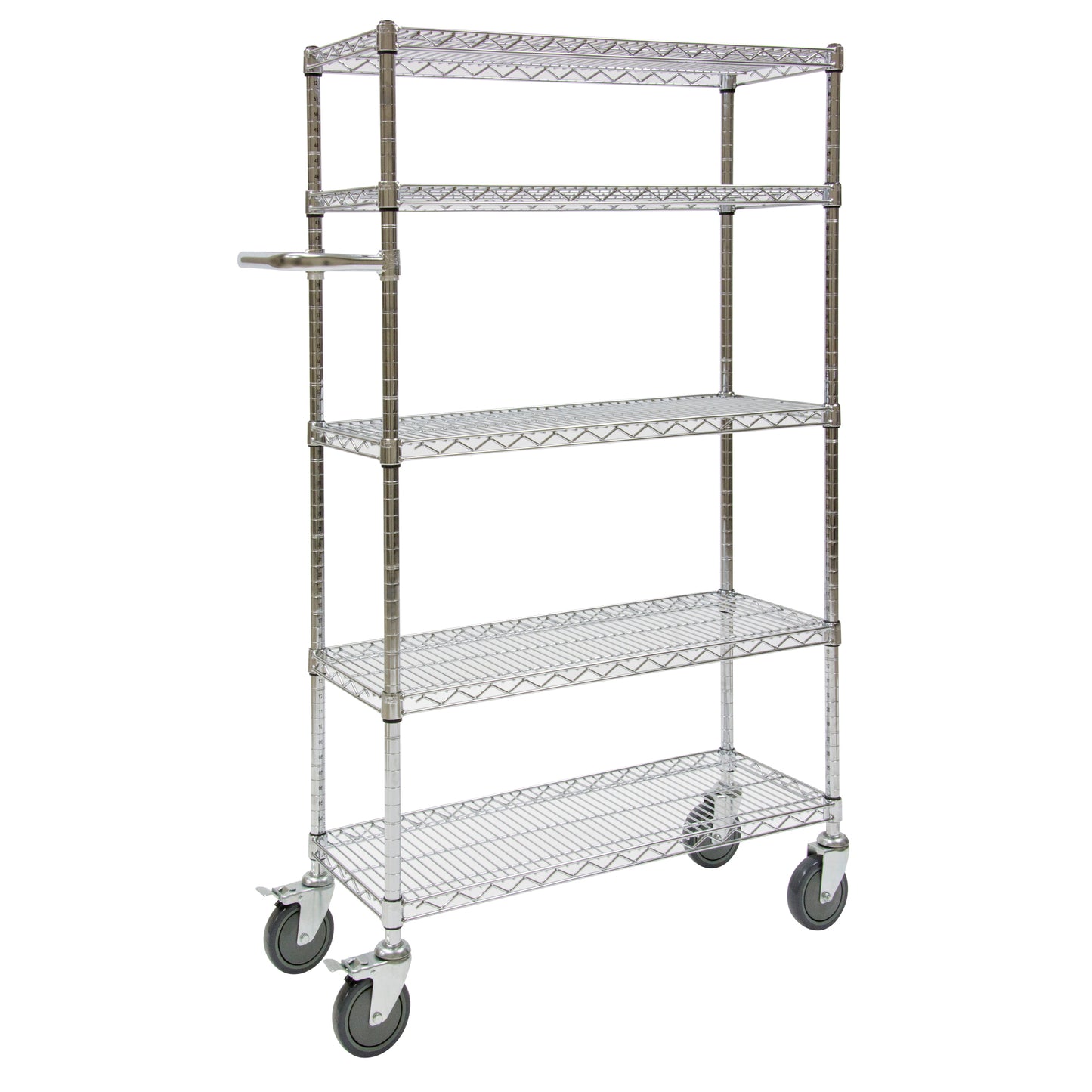 Push Cart, Chrome Plated, 36" x 60" x 14", 800 lbs. Capacity