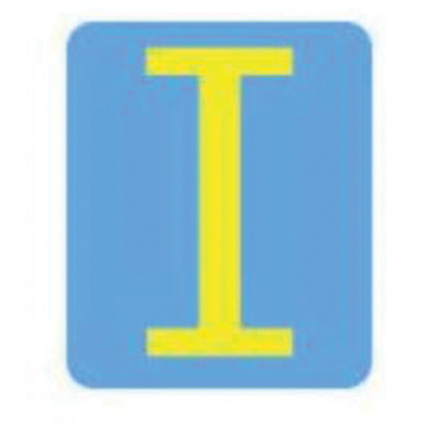 Brady Quick-Align®Individual Gothic Number and Letter Labels, I, 4" H, Yellow