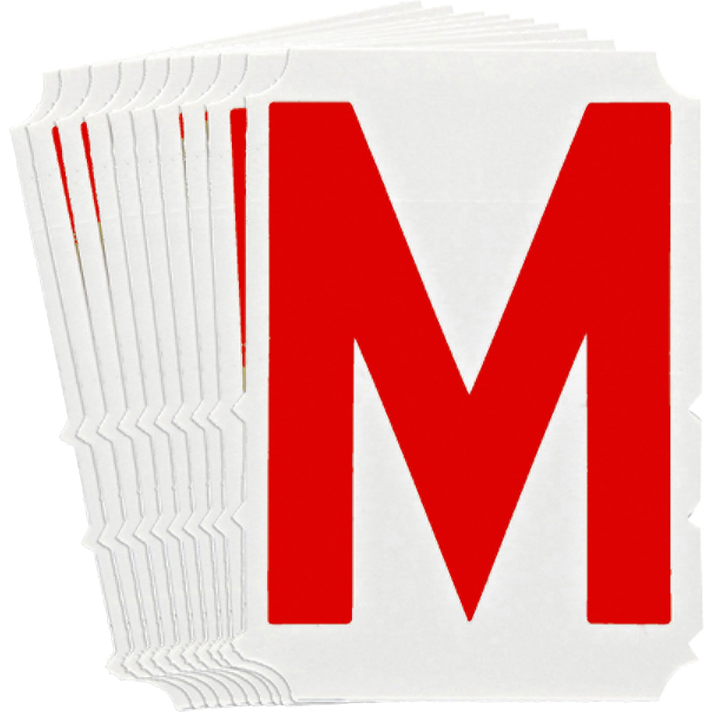 Brady Quick-Align® Individual Gothic Number & Letter Labels, M, 4" H, Red