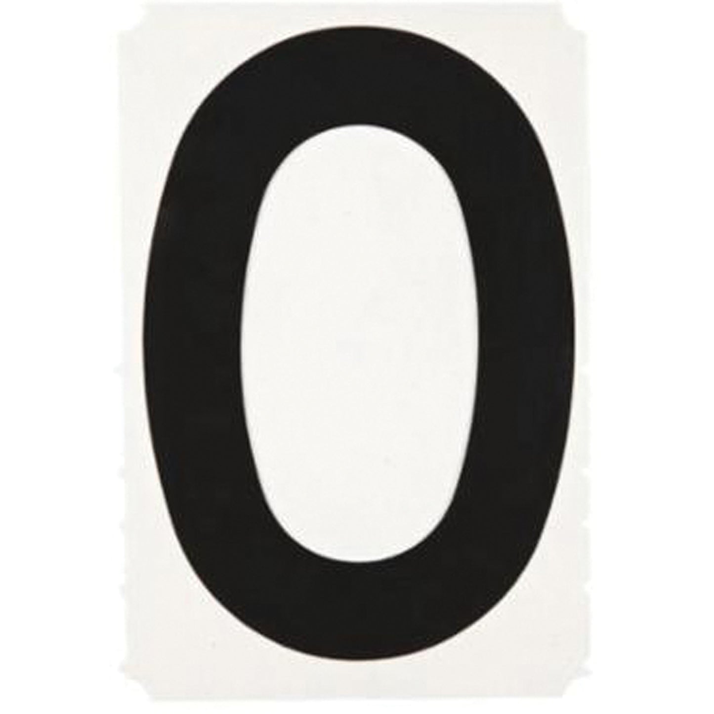 Brady Quick-Align® Individual Gothic Number and Letter Labels, 0, 6" H, Black