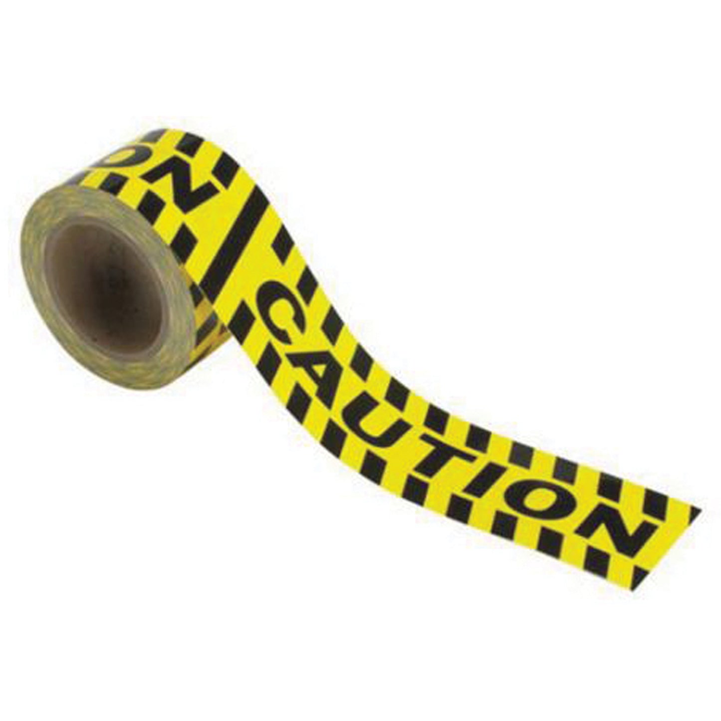 Brady "Caution" Marking Tape, 3" x 60', Vinyl, Black and Yellow