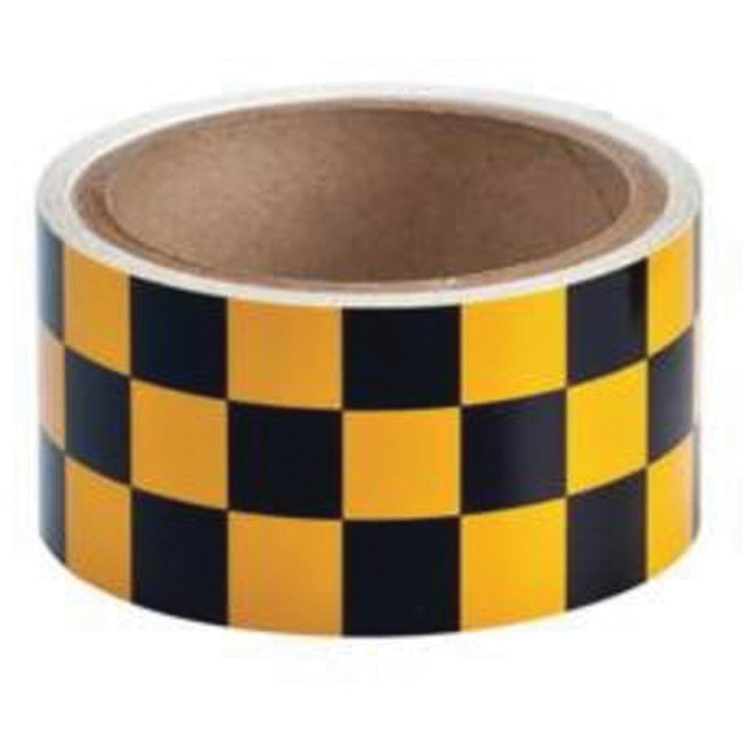 Brady Checkered Reflective Marking Tape, 2" x 15', Acrylic, Black and Yellow