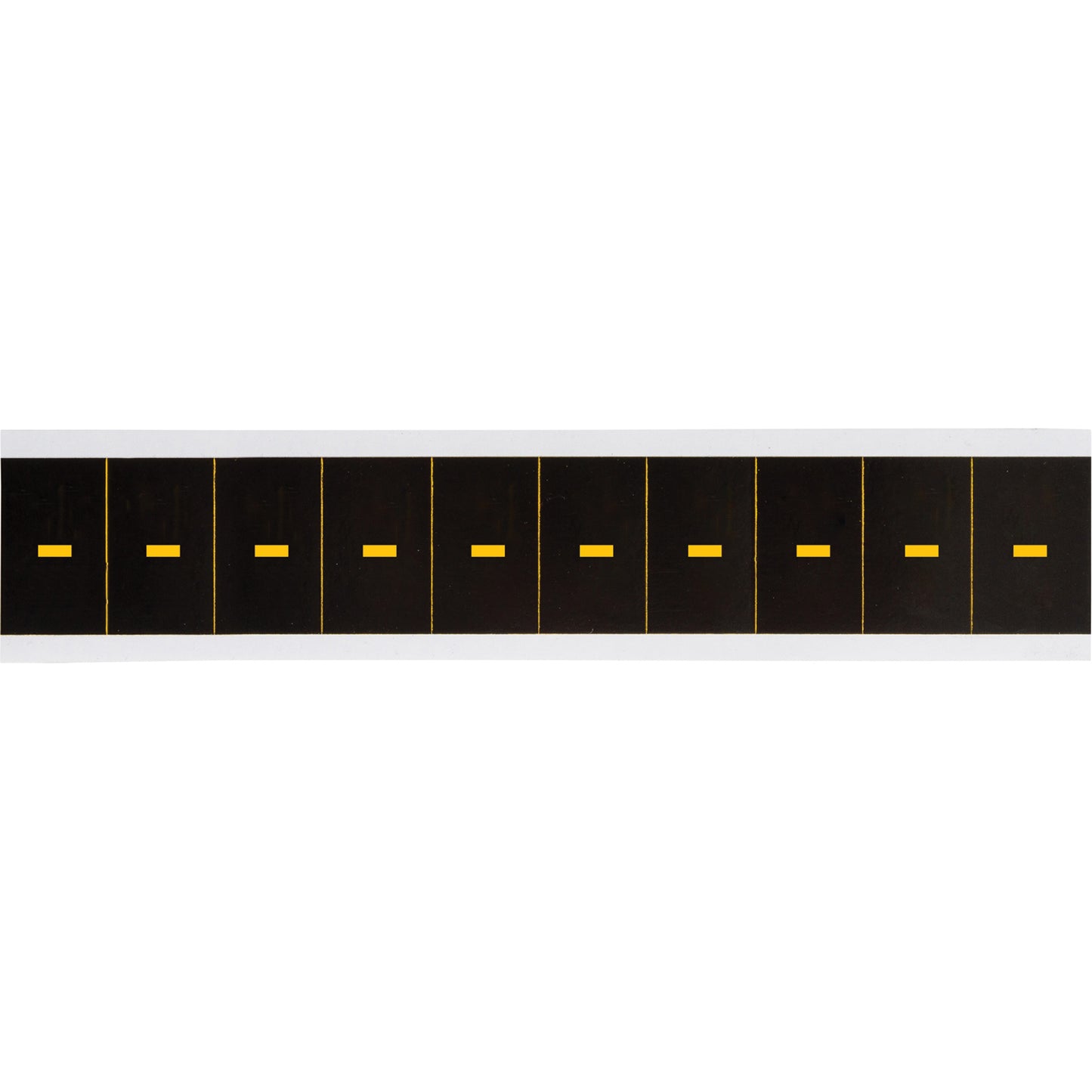 Brady Individual Number & Letter Labels, Dash (-), 2" H, Yellow on Black