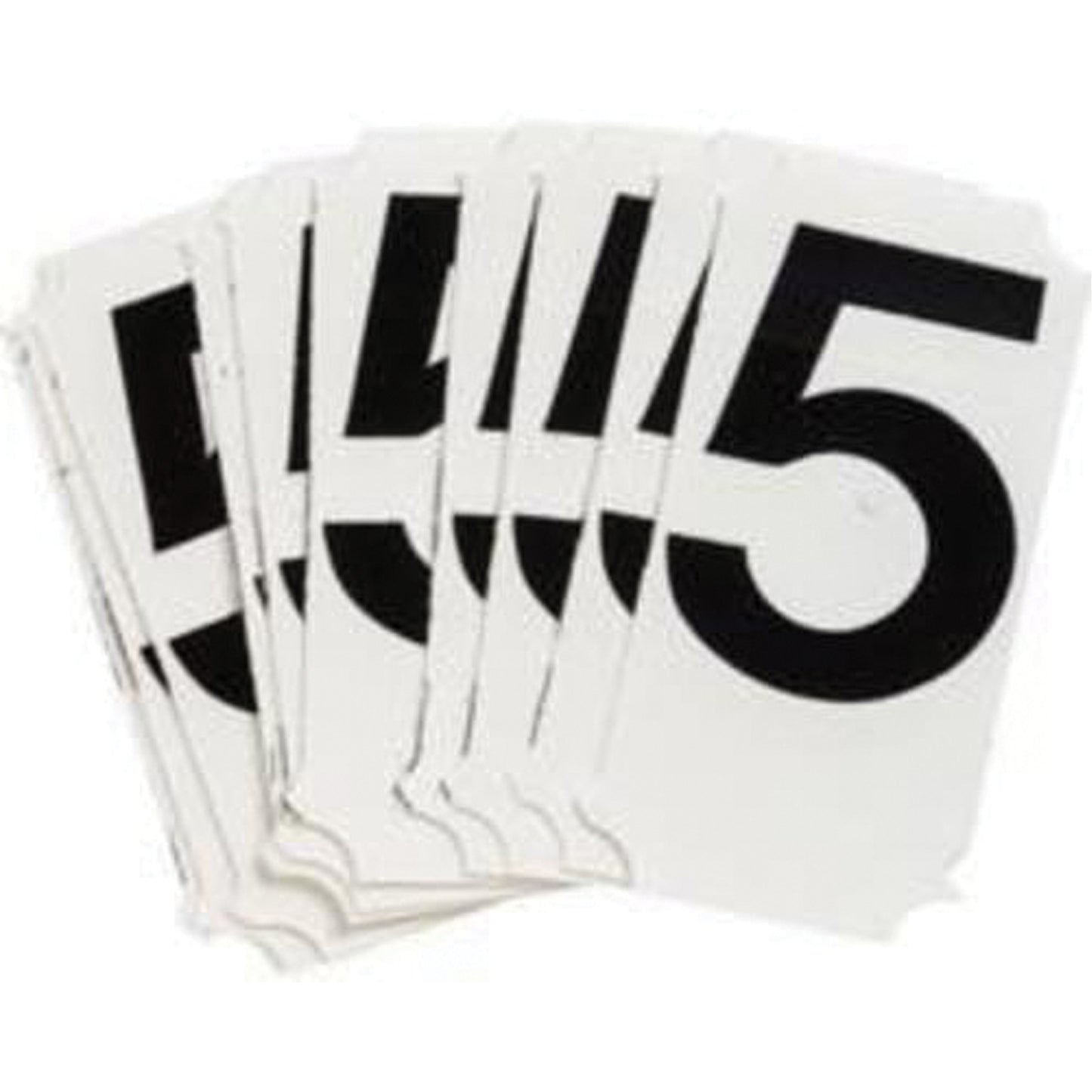 Brady Quick-Align® Individual Number and Letter Labels, 5, 1-1/2" H, Black