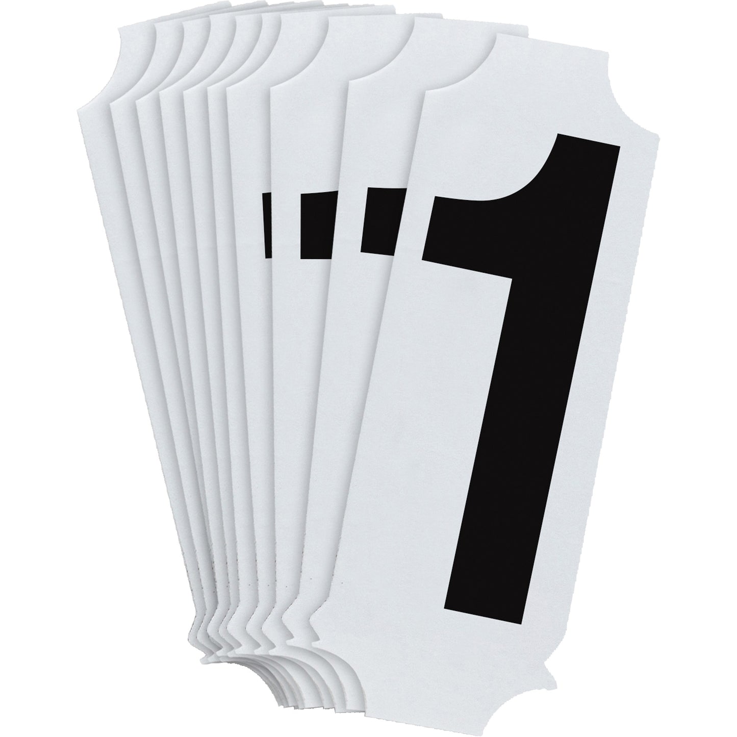 Brady Quick-Align® Individual Number and Letter Labels, 1, 2" H, Black