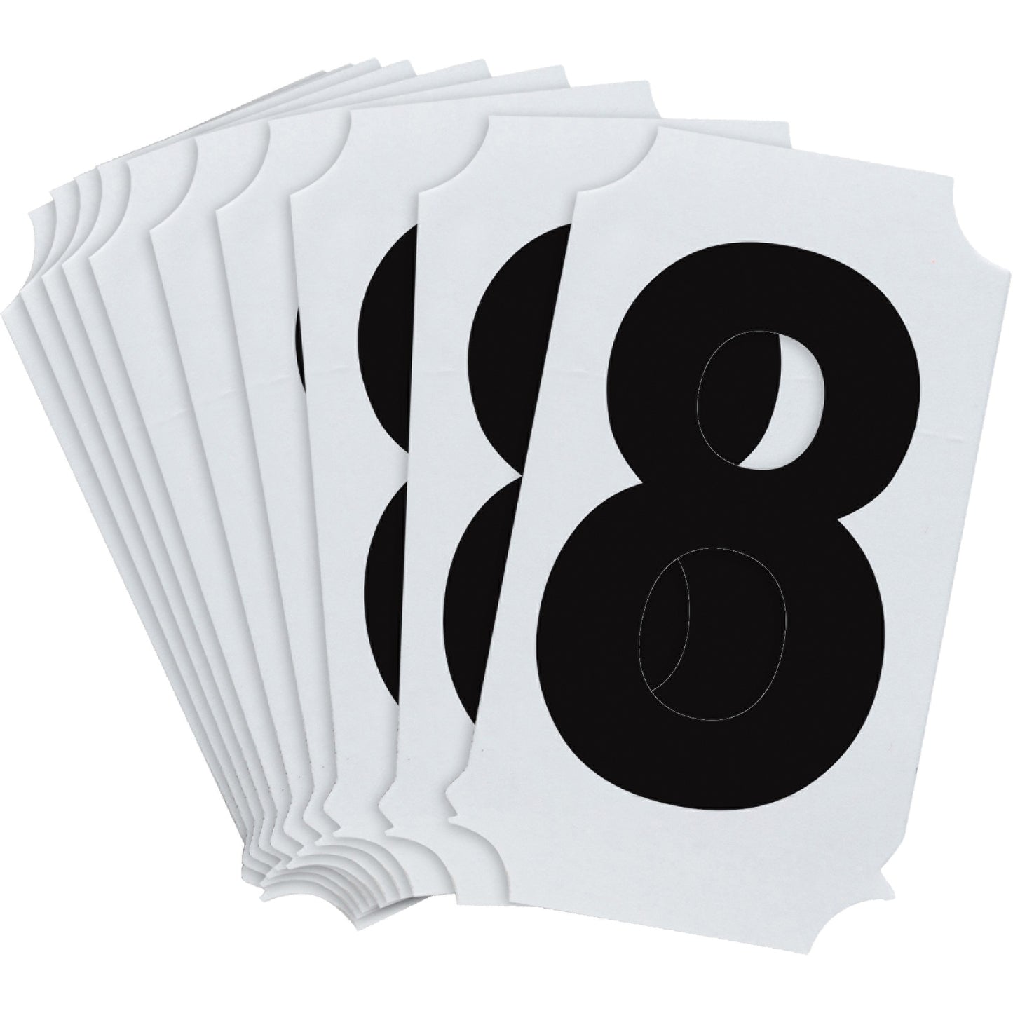 Brady Quick-Align® Individual Number and Letter Labels, 8, 2" H, Black