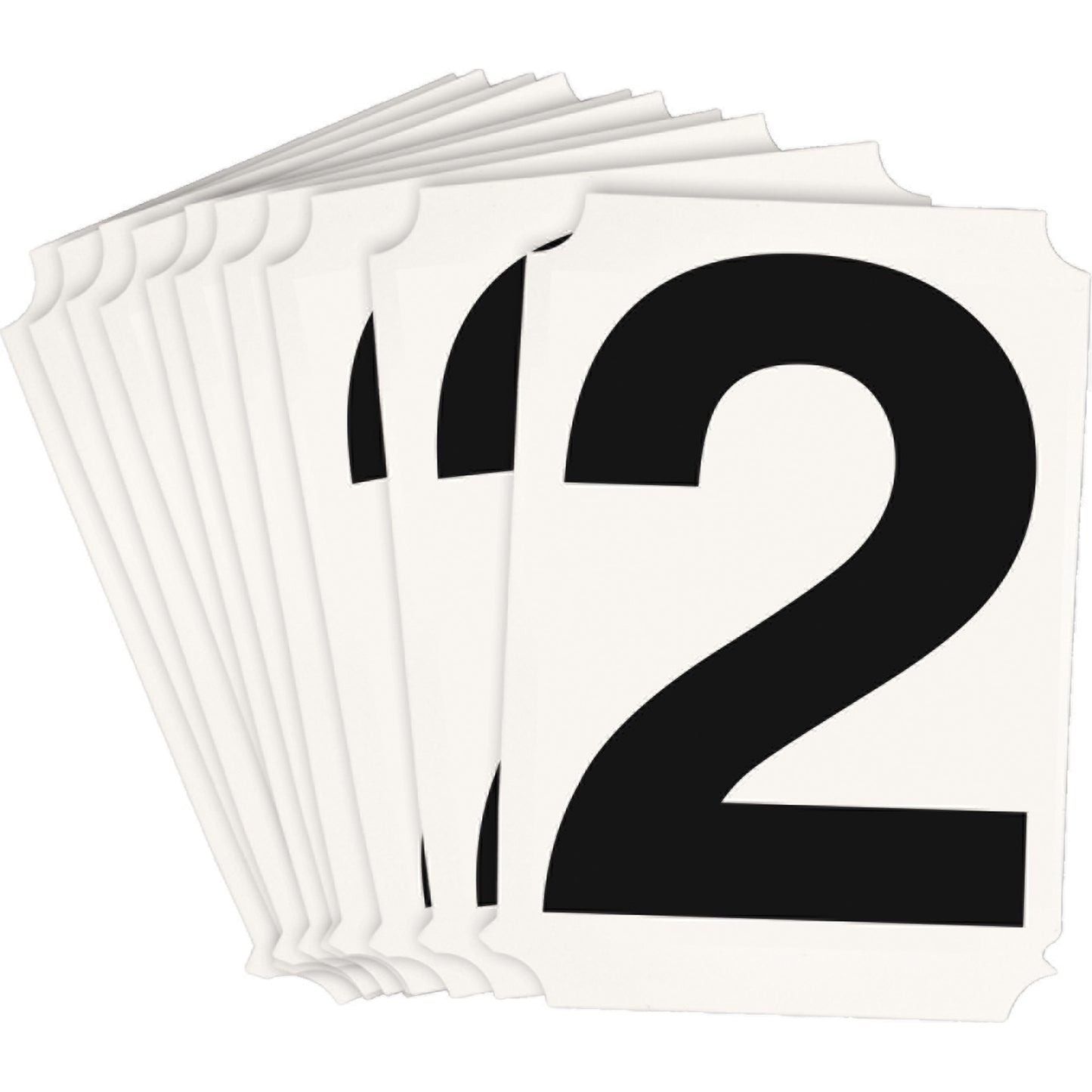 Brady Quick-Align® Individual Number and Letter Labels, 2, 3" H, Black