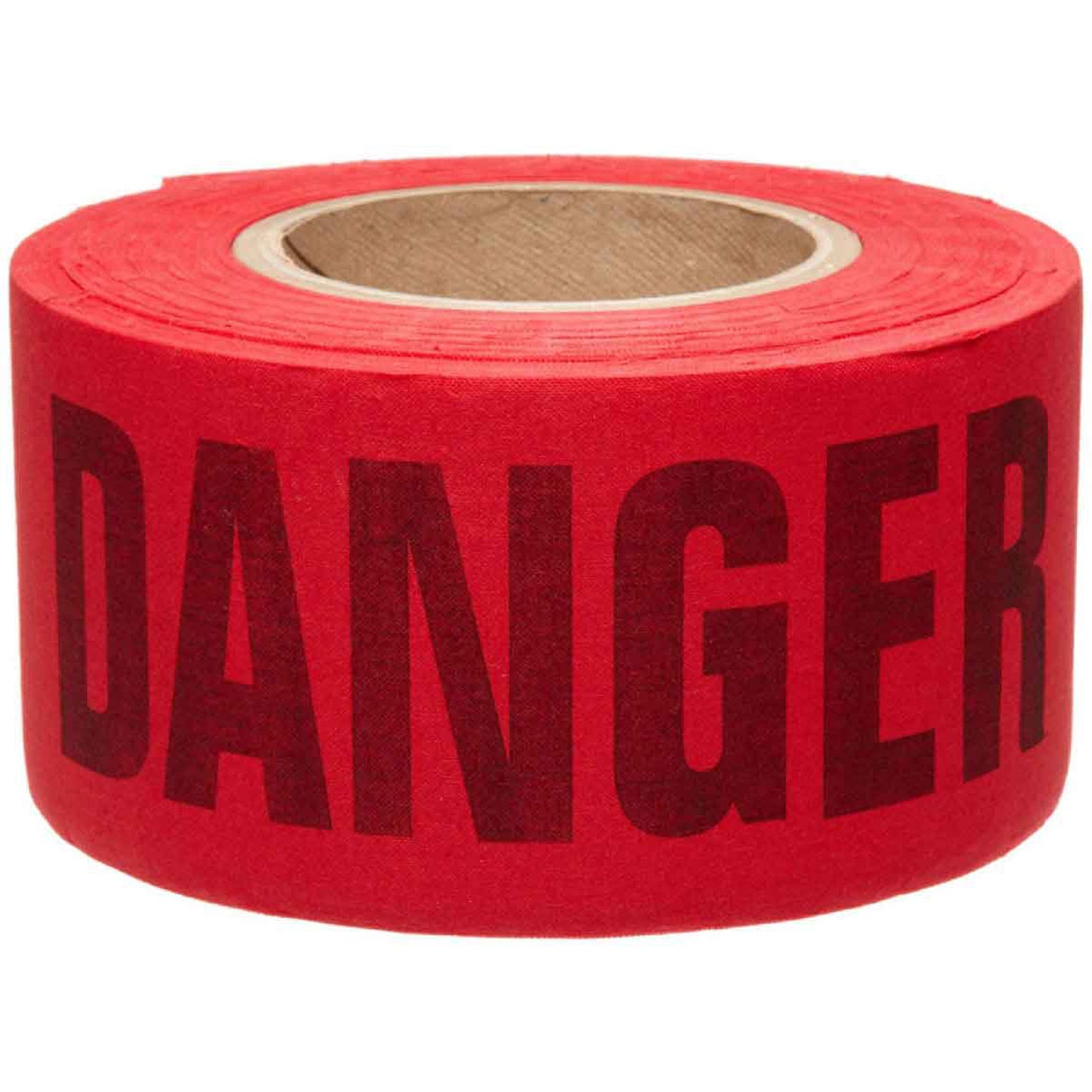 Brady Re-Pulpable Barricade Tape, English, 3" W x 135' L, 3 mils, Black on Red