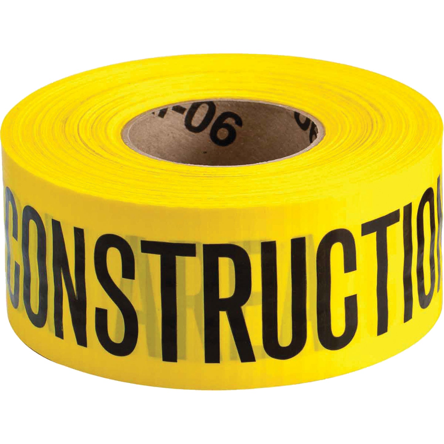 Brady Barricade Tape, English, 3" W x 500' L, 3 mils, Black on Yellow
