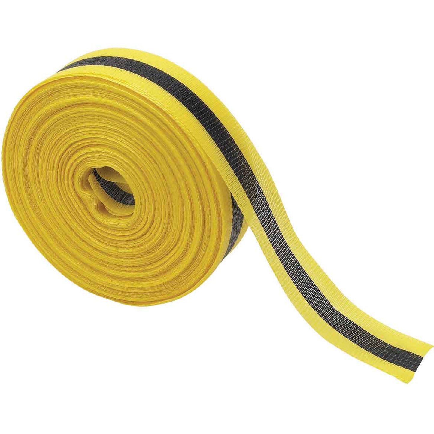 Brady Woven Barricade Tape, 2" W x 200' L, 2 mils, Black on Yellow