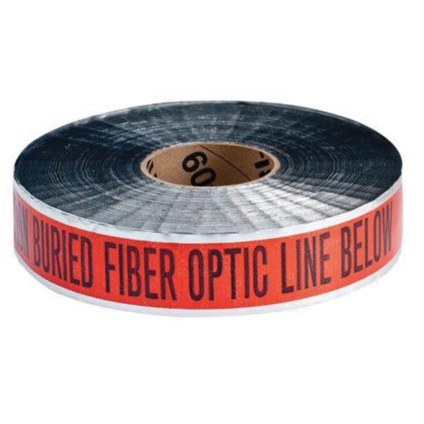 Brady "Fiber Optic Line" Identoline® Underground Warning Tape, 2" W x 1000' L, Black on Orange
