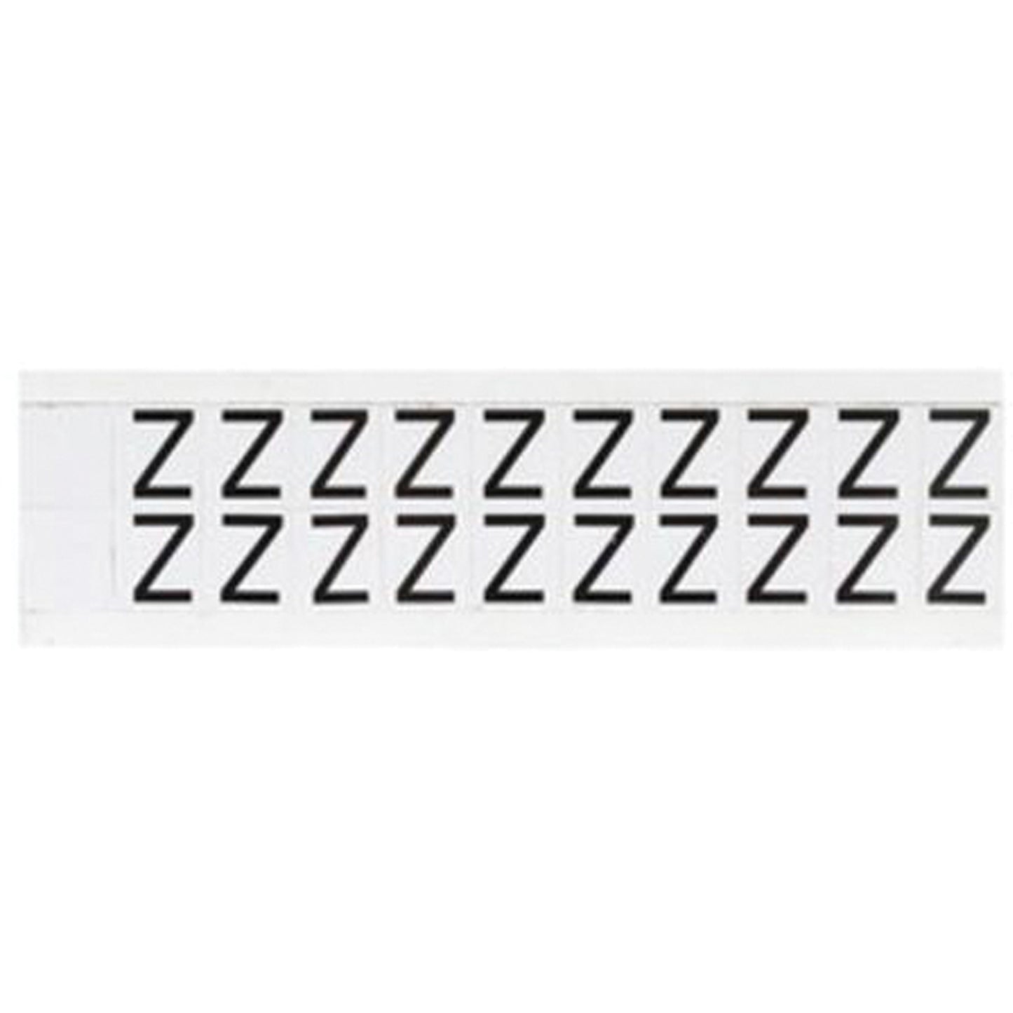 Brady Individual Number & Letter Labels, Z, 5/8" H, Black on White