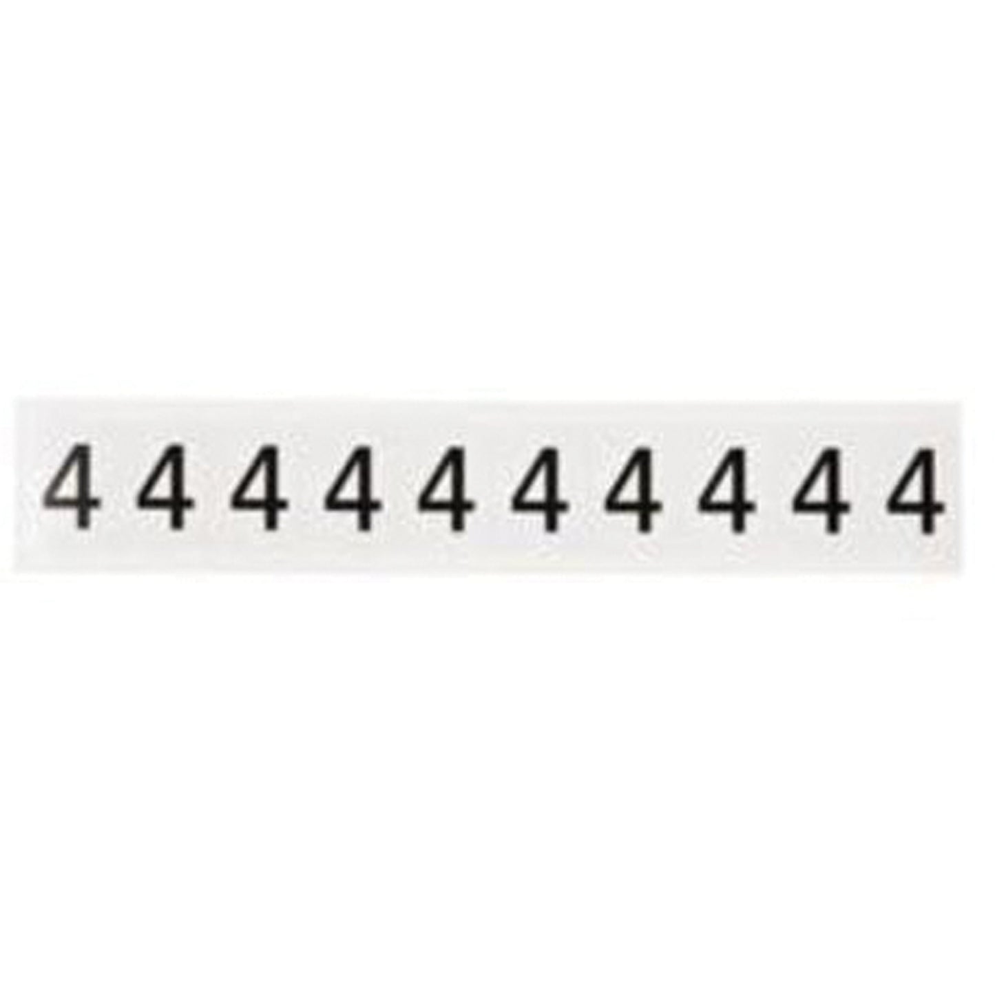 Brady Individual Number and Letter Labels, 4, 1" H, Black on White