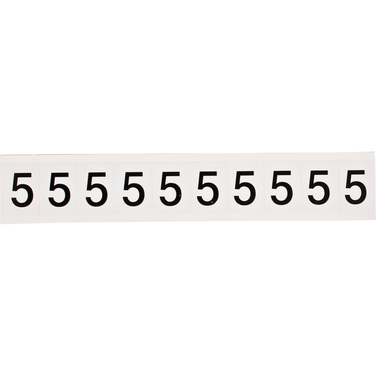 Brady Individual Number and Letter Labels, 5, 1" H, Black on White