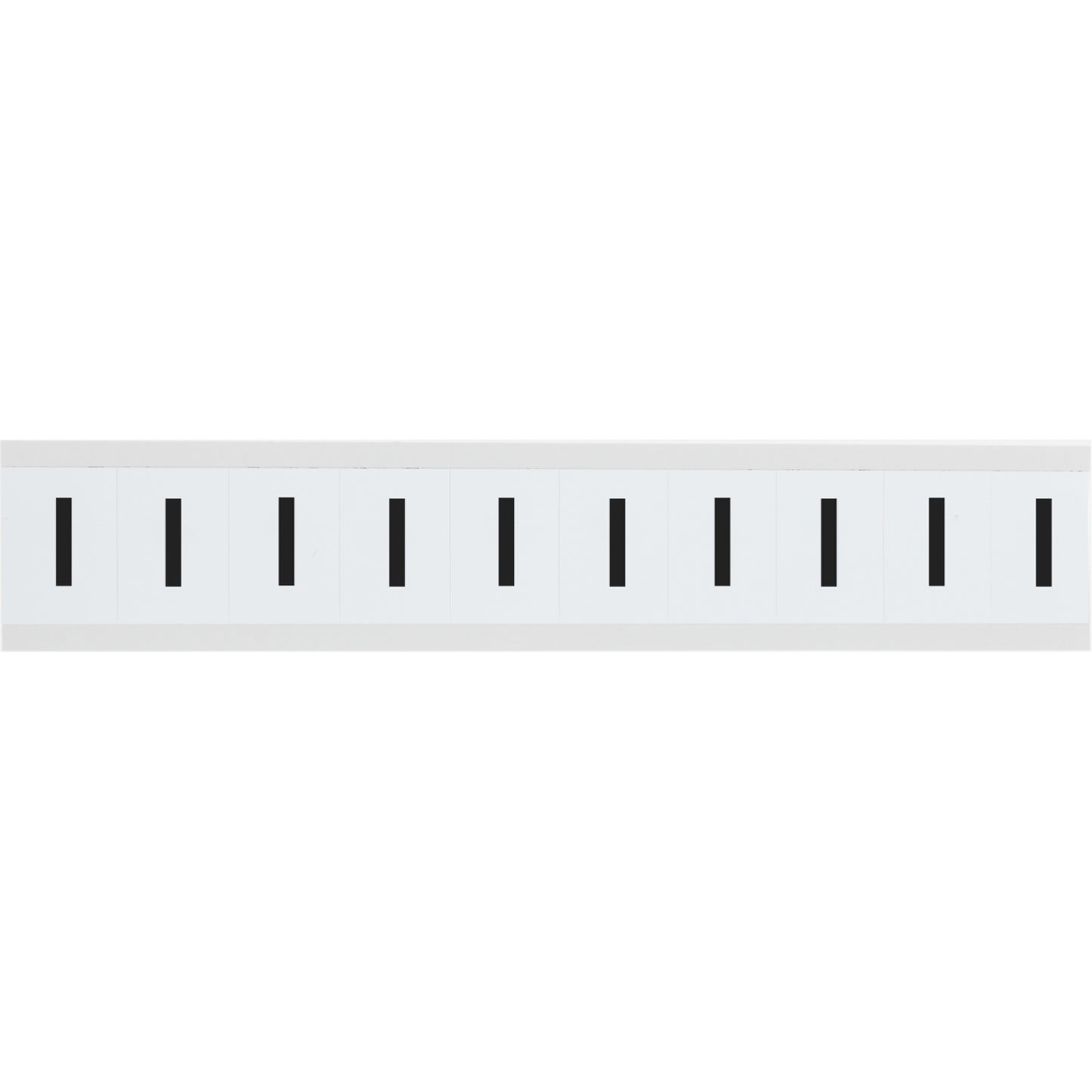 Brady Individual Number and Letter Labels, I, 1" H, Black on White
