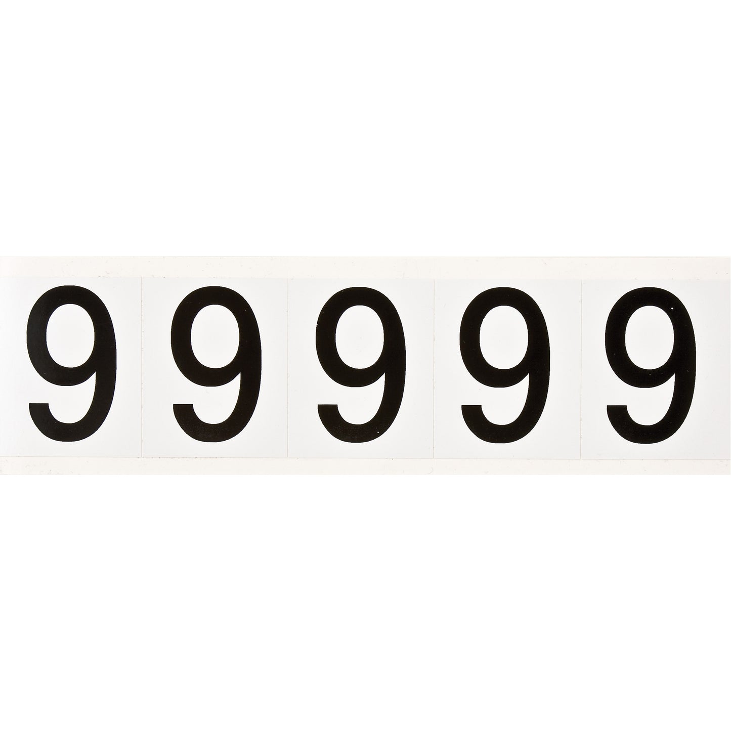 Brady Individual Number and Letter Labels, 9, 2" H, Black on White
