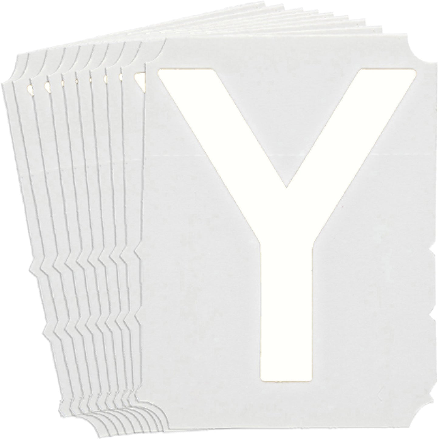 Brady Quick-Align® Individual Gothic Number & Letter Labels, Y, 6" H, White