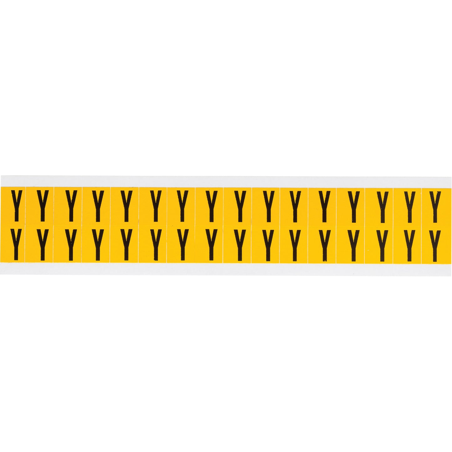 Brady Individual Number & Letter Labels, Y, 5/8" H, Black on Yellow
