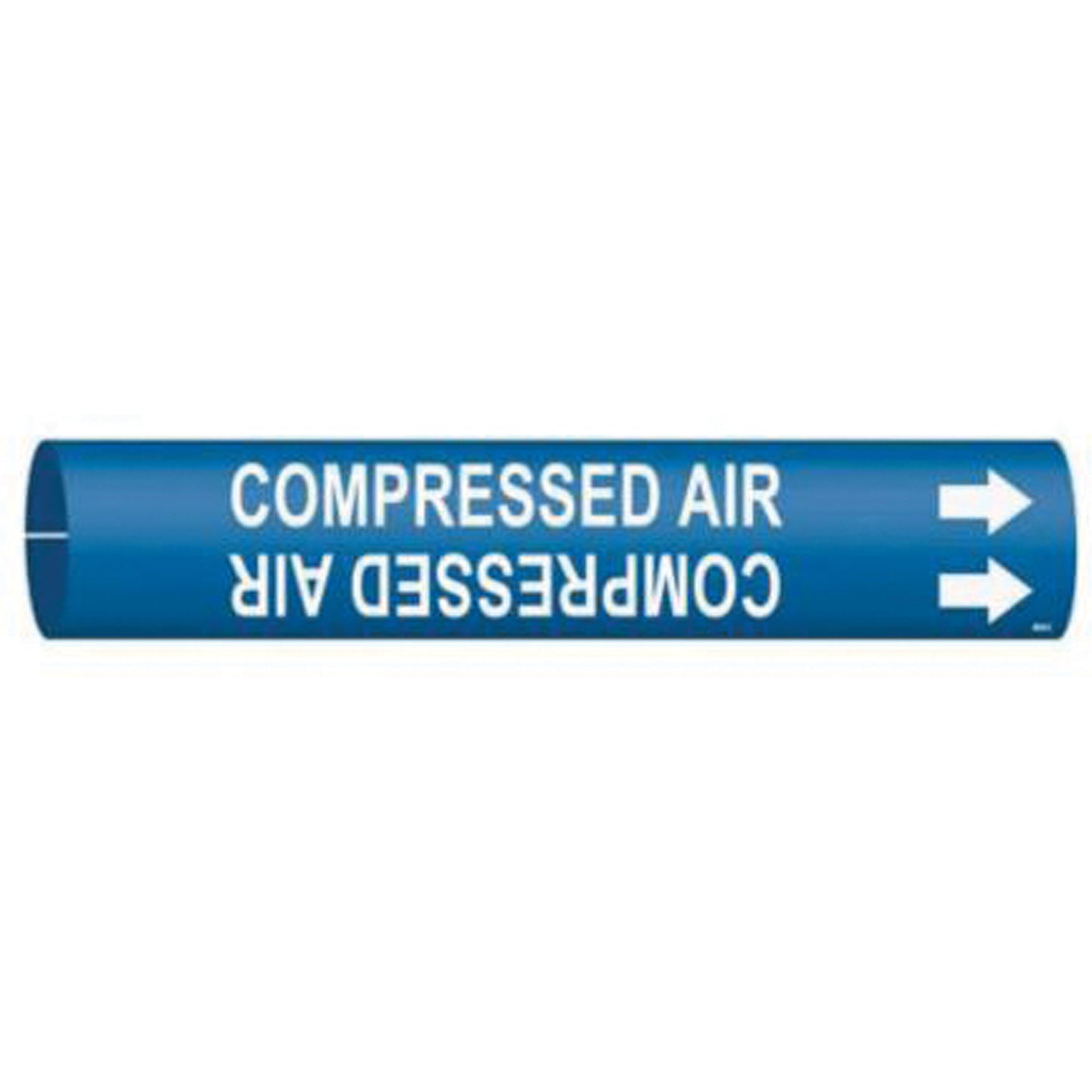 Brady "Compressed Air" Pipe Marker, Snap-On, 2" H x 2" W, White on Blue