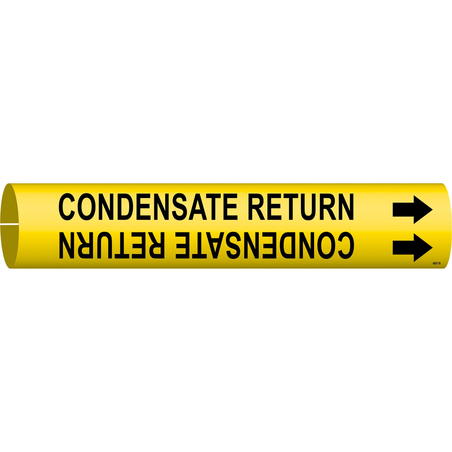Brady "Condensate Return" Pipe Marker, Snap-On, 7/8" H x 7/8" W, Black on Yellow
