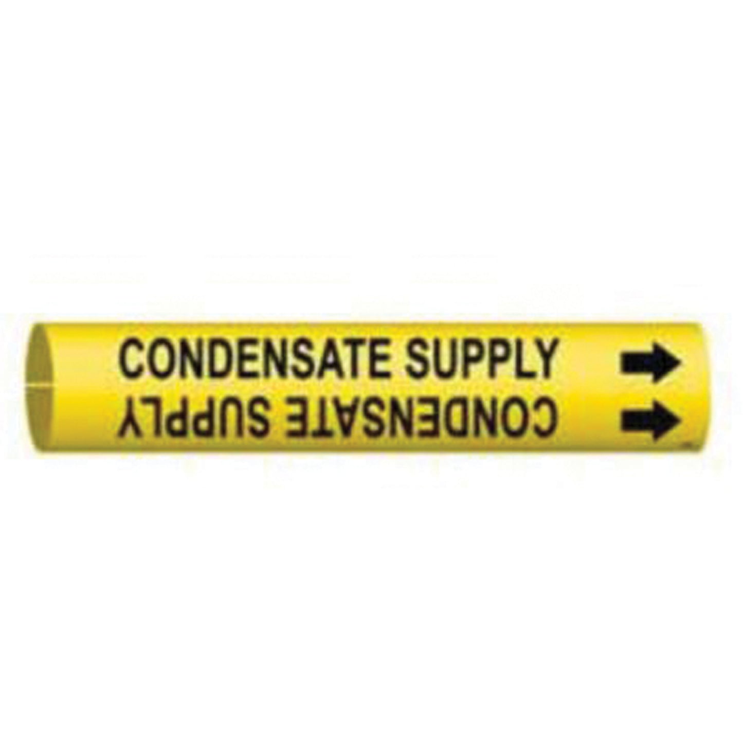 Brady "Condensate Supply" Pipe Marker, Snap-On, 2-13/16" H x 2-13/16" W, Black on Yellow