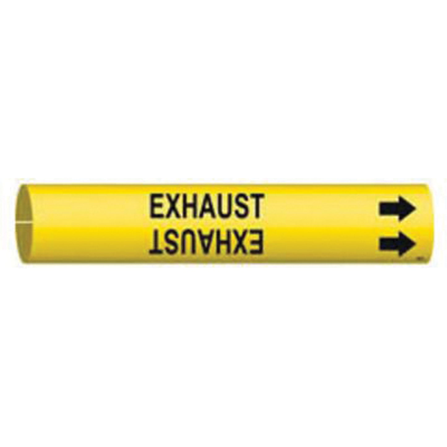 Brady "Exhaust" Pipe Marker, Snap-On, 7/8" H x 7/8" W, Black on Yellow