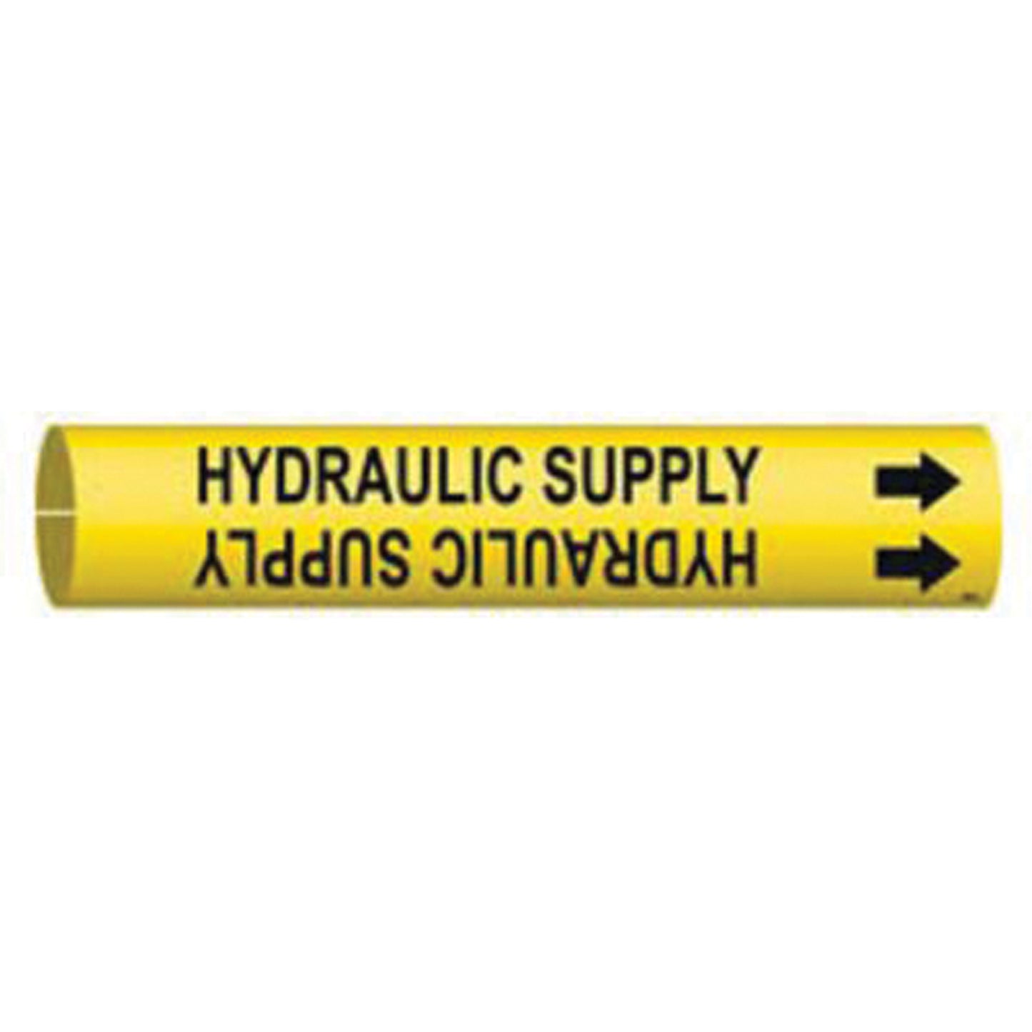 Brady "Hydraulic Supply" Pipe Marker, Snap-On, 13/16" H x 13/16" W, Black on Yellow