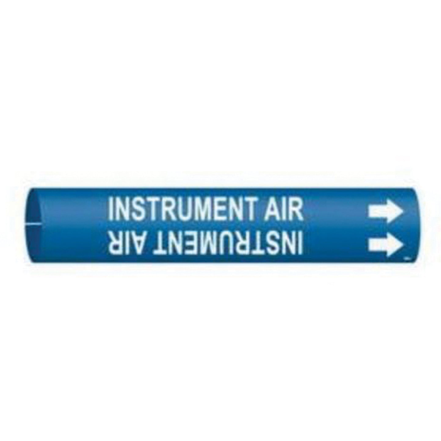Brady "Instrument Air" Pipe Marker, Snap-On, 13/16" H x 13/16" W, White on Blue