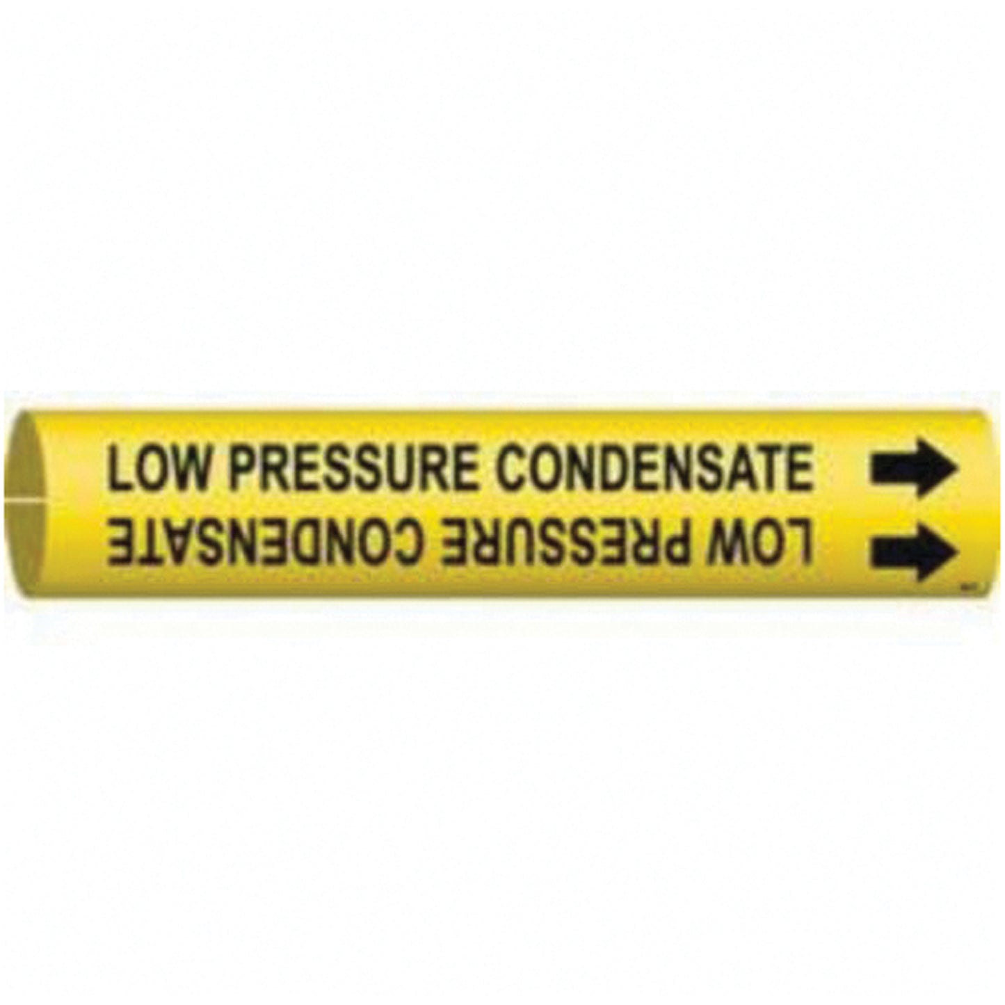 Brady "Low Pressure Condensate" Pipe Marker, Snap-On, 2-13/16" H x 2-13/16" W, Black on Yellow