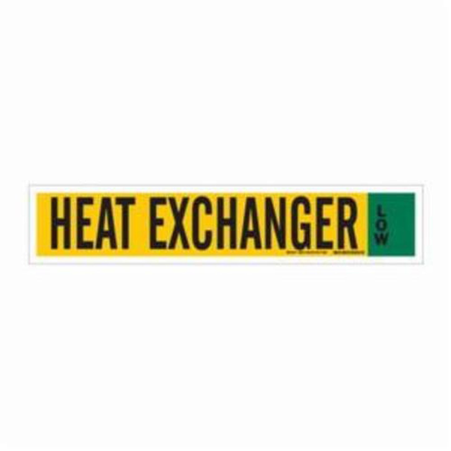Brady "Heat Exchanger" Ammonia (IIAR) Pipe Marker, Self-Adhesive, 4" H x 24" W, Black on Yellow