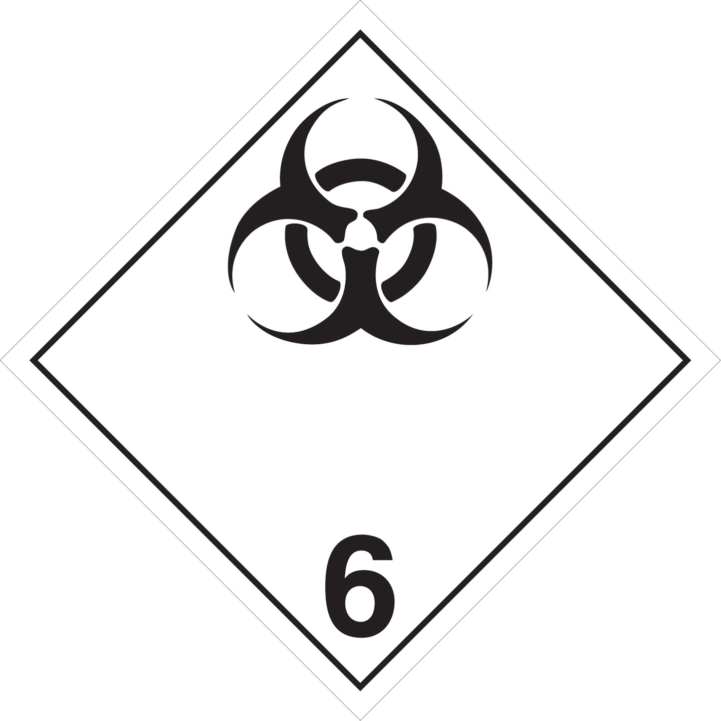 Incom Top Tape & Label Infectious Substances Placard, Aluminum