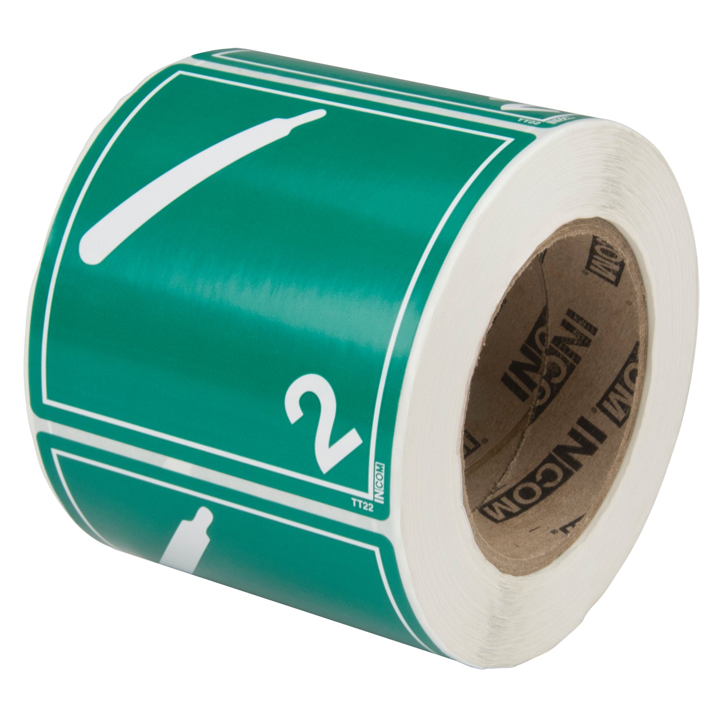 Incom Top Tape & Label TDG Shipping Labels, Class 2.2, Non-Flammable & Non-Toxic Gases, Paper