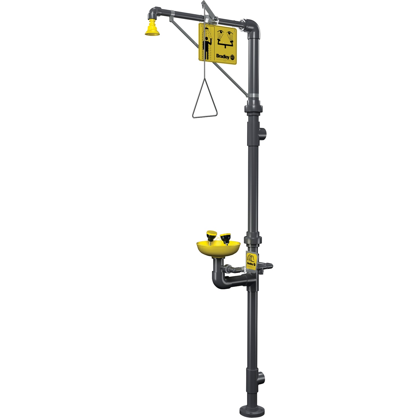Bradley Corrosion-Resistant Emergency Shower & Eye/Face Wash Station