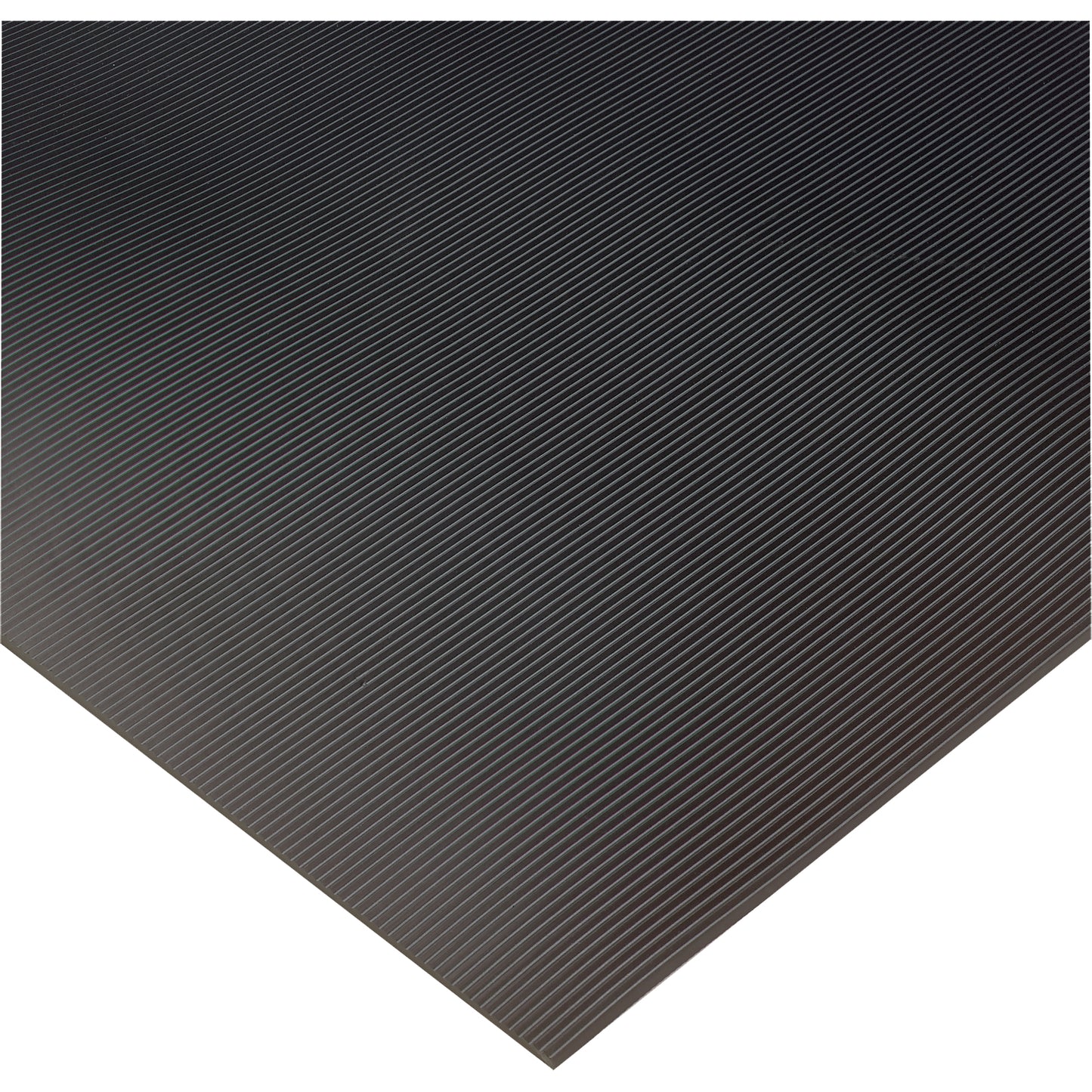 Wearwell Non-Conductive Corrugated Switchboard No.702 Matting, 4' W x 75' L, 1/4" Thickness, Black, PVC