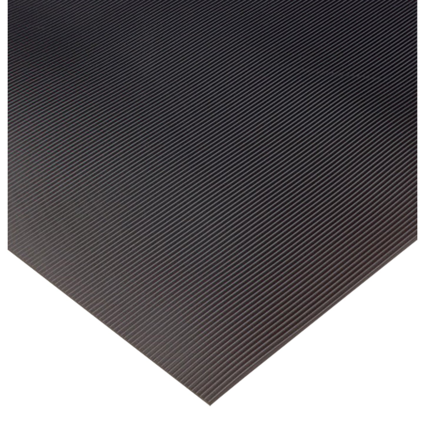 Wearwell Non-Conductive Corrugated Switchboard No.702 Matting, 3' W x 75' L, 3/8" Thickness, Black, PVC