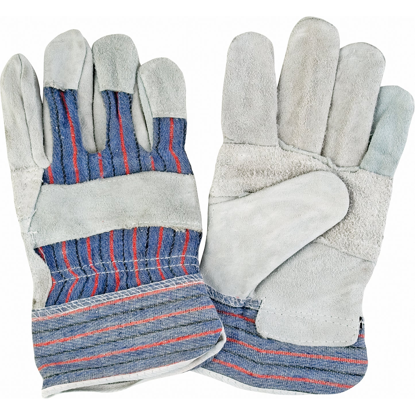 Zenith Safety Products Standard-Duty Patch Palm Fitters Gloves, Large, Split Cowhide Palm, Cotton Inner Lining