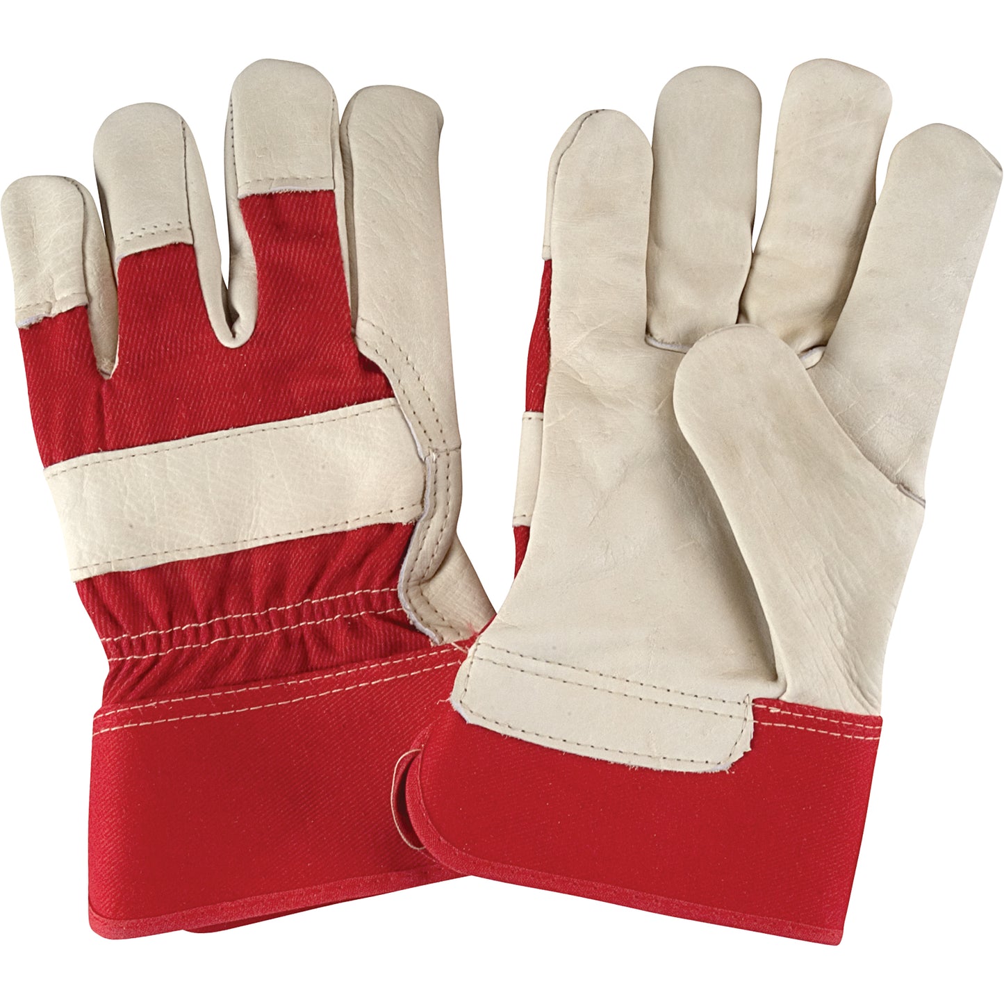 Zenith Safety Products Premium Dry-Palm Fitters Gloves, Large, Grain Cowhide Palm, Cotton Inner Lining