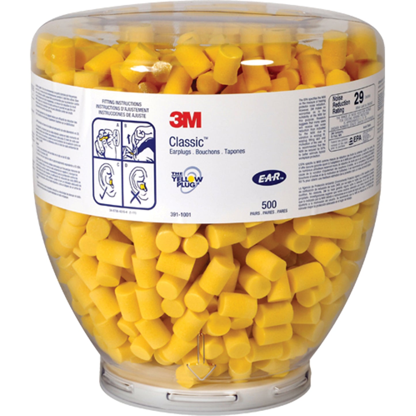 3M E-A-R™ Refill Classic™ One Touch™ Earplugs, Bulk - Canister